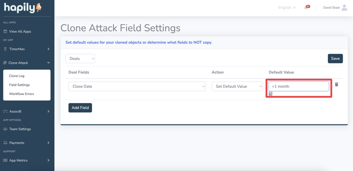 Clone Attack Increment Date