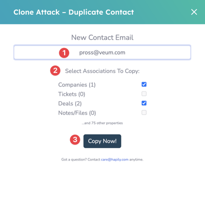 Clone Attack Duplicate Contact