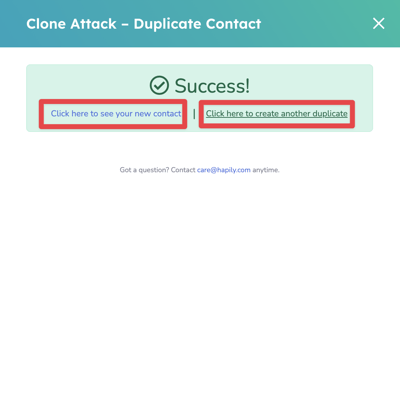 Clone Attack Duplicate Contact