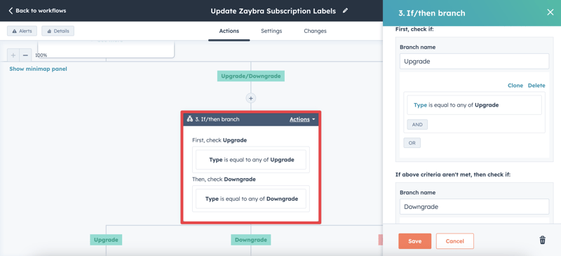 Zaybra Subscription Upgrades/Downgrades