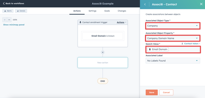 HubSpot Associ8 Workflow