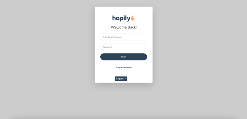 How to log in to the hapily admin portal