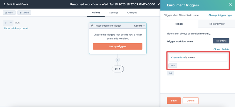 How to assign a business Profile to a ticket