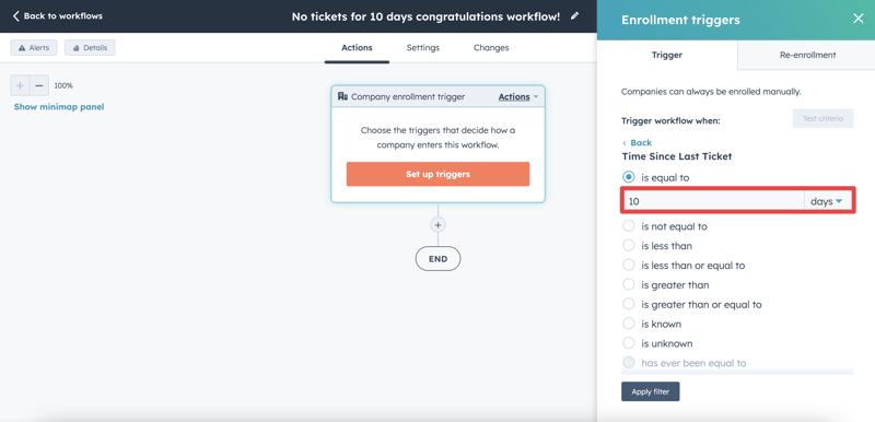 Using a today's date property in HubSpot to trigger workflows
