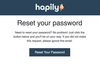 How to reset your hapily portal password