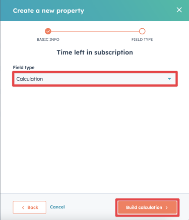 How to create a Time left in subscription property in HubSpot