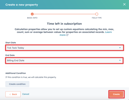 HubSpot Using Tick Tock Today to create a time left in subscription property