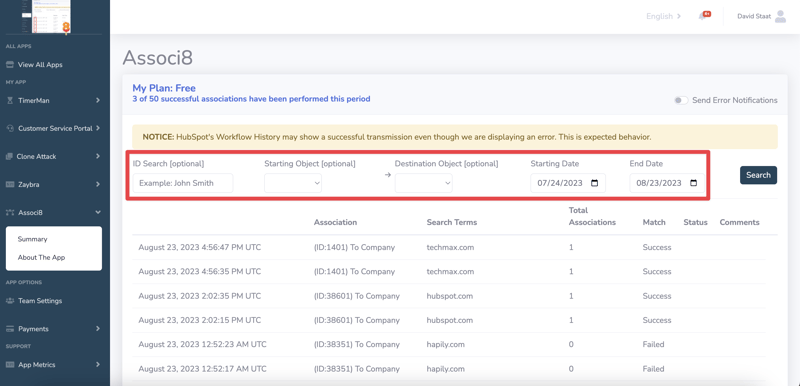 How to use Associ8 to check your object associations in HubSpot