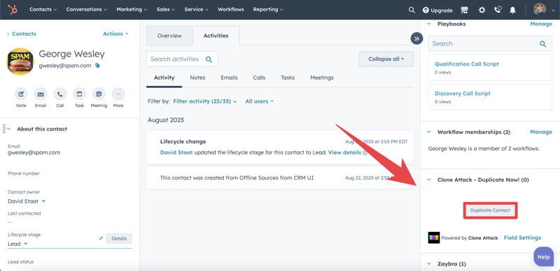 How to duplicate object records in HubSpot