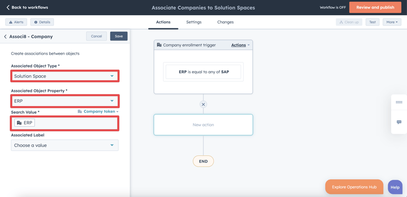 Making standard object to Custom Object associations in HubSpot automatically