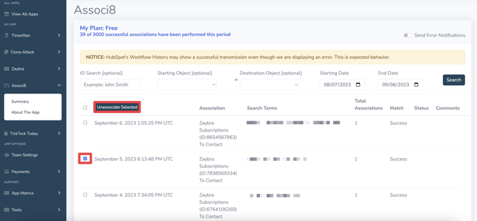 HubSpot How to bulk unassociate objects