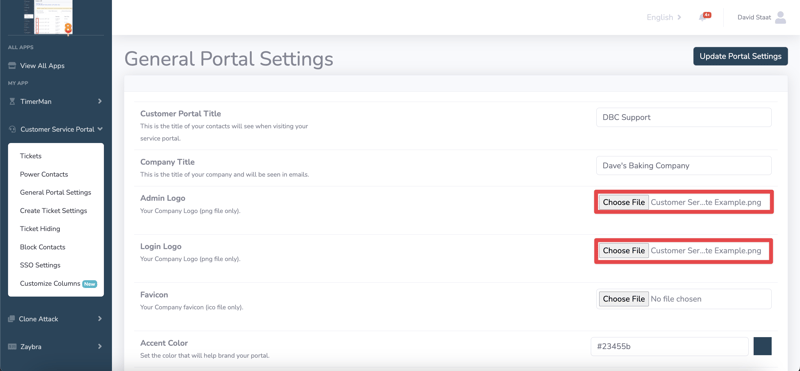 HubSpot how to add your company logo to the customer portal