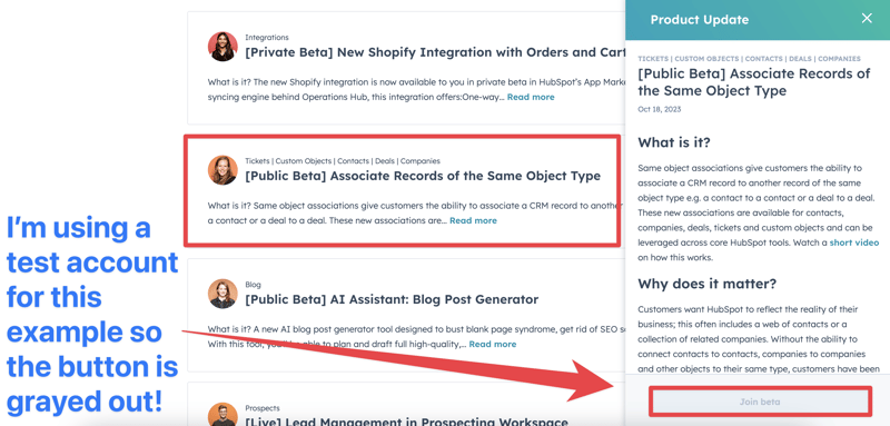 HubSpot How to join public beta