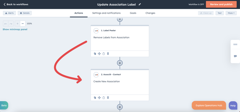How to automatically remove association labels in HubSpot