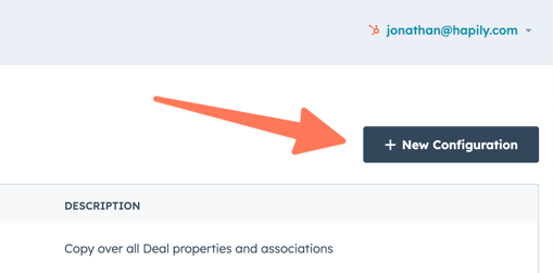New Configuration button