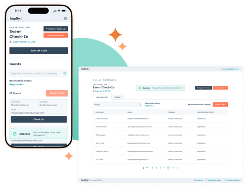Check-In Mobile and Desktop with Circle 2x