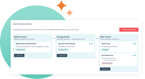 Comms Manager in Event Builder with Circle 2x