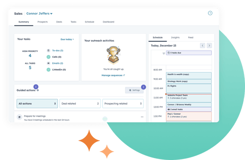 Lead Management Sales Dashboard View with Circle 2x
