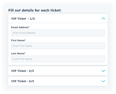 Ticket Form Customer UI Multiple Tickets 2x