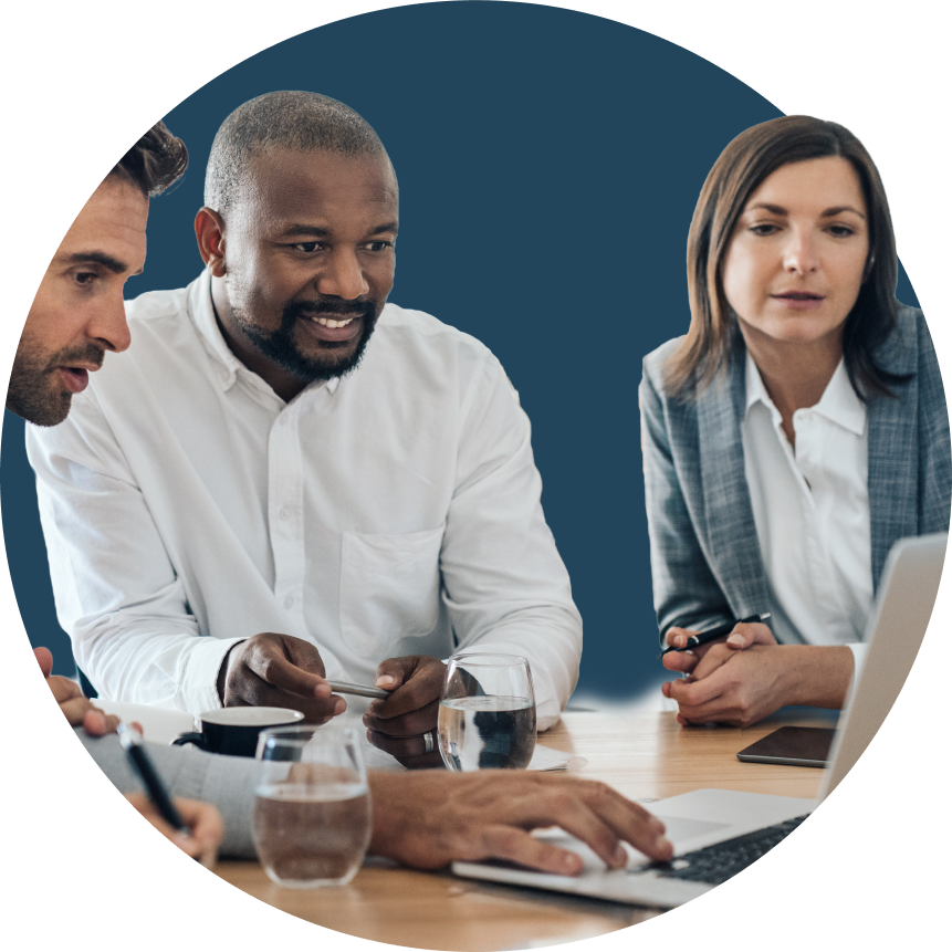group of people with laptop